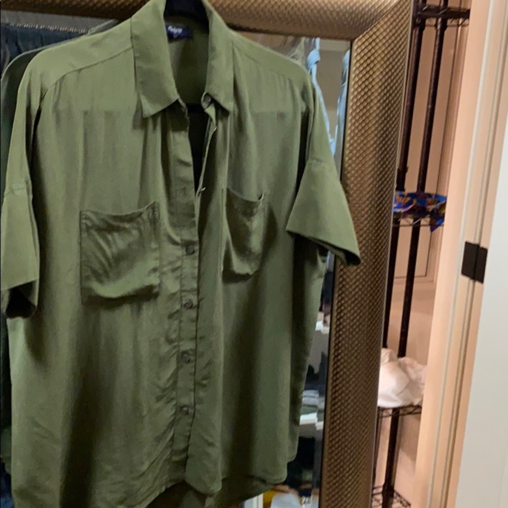 Silk button down shirt